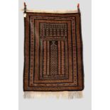 Afghan ‘Mauri’ prayer rug, Afghan­istan, 20th century, 4ft. 7in. x 3ft. 4in. 1.40m. x 1.02m.