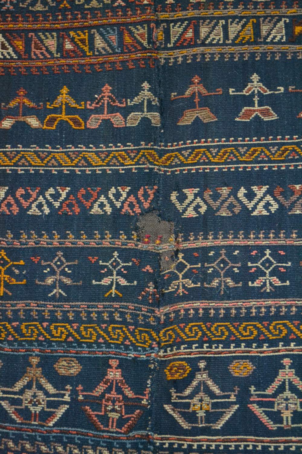 Qashqa’i horse cover, warp-faced plainweave ground with weft wrapping, Fars, south west Persia, - Image 4 of 8