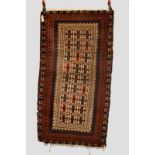 Baluchi ivory field rug, Khorasan, north east Persia, circa 1900, 4ft. 11in. x 2ft. 9in. 1.50m. x