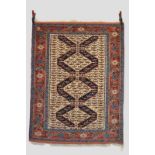 Exceptional Neiriz ‘morghi’ rug, Fars, south west Persia, modern, 5ft. 5in. x 4ft. 2in. 1.65m. x 1.