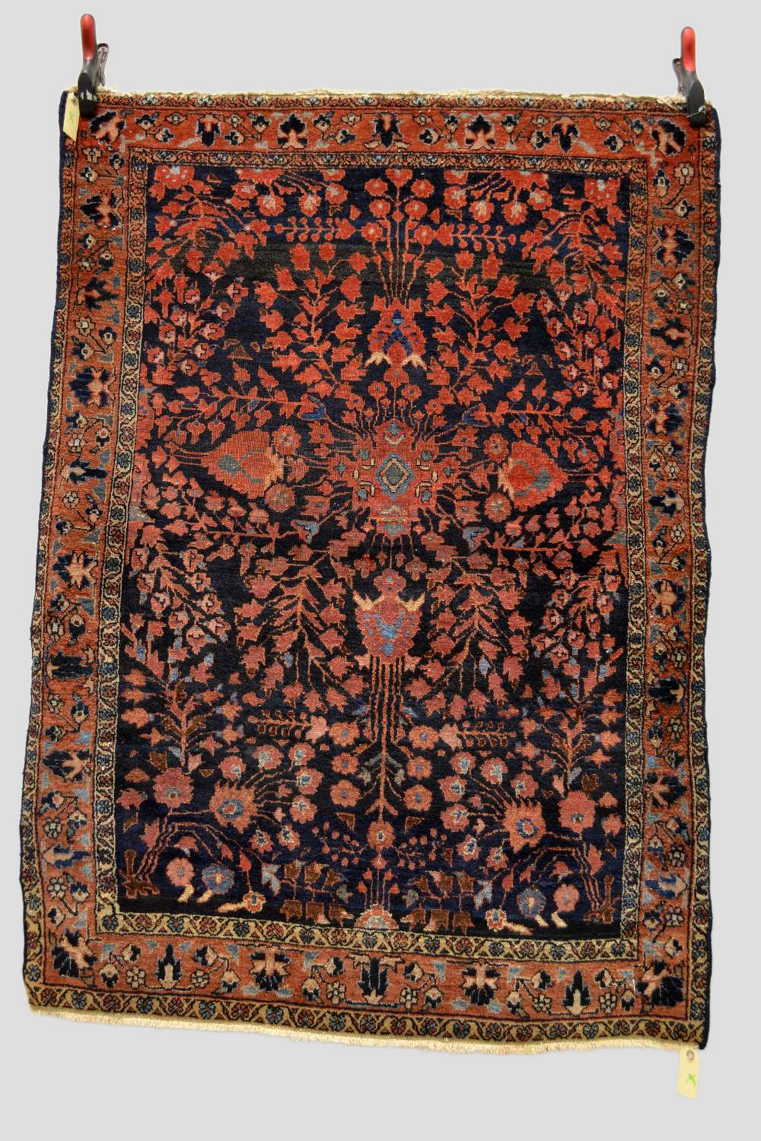 Lilihan rug, north west Persia, about 1930-40s, 4ft. 11in. x 3ft. 7in. 1.50m. x 1.09m. Some wear