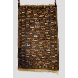 Five weavings comprising: three Baluchi rugs, Khorasan, north east Persia and two Ersari Turkmen