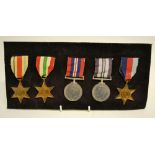 A group of service medals, Second World War Indian army, Africa Star, Italy Star, 1939-45 Star,