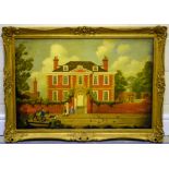 An E.J. Pegrum oil painting on canvas view of the Moot House Downton, in the nineteenth century.