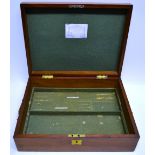 A Victorian mahogany rectangular cutlery box, the baize interior with a trade label for Stammers,
