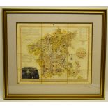 Thomas Dix. Two early nineteenth century county maps of Worcester and Huntingdon divided in Hundreds