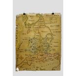 George III map sampler, English, late 18th/early 19th century, 22in. x 17in. 56cm. x 43cm. Fine open