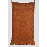 Long wool shawl, probably French, late 19th/early 20th century, 115in. x 63in. 293cm. x 160cm.