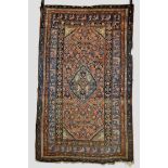 Hamadan rug, north west Persia, early 20th century, 6ft. 5in. x 3ft. 11in. 1.96m. x 1.20m. Overall
