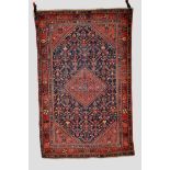 Mahal rug, north west Persia, about 1930s, 6ft. 7in. x 4ft. 4in. 2.01m. x 1.32m. Overall wear.