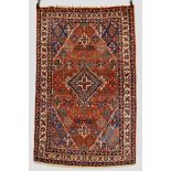 Joshaghan rug, north west Persia, about 1950s, 6ft. 7in. x 4ft. 3in. 2.01m. x 1.30m. Reweave to