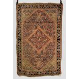Mahal rug, north west Persia, about 1920s, 6ft. 8in. x 4ft. 2in. 2.03m. x 1.27m. Overall wear;