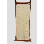Fine Kashmir cream wool long shawl, north India, second half 19th century, 113in. x 45in. 287cm. x
