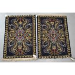 Two pairs of small north west Persian rugs, 20th century, two with ivory fields, one 3ft. 5in. x