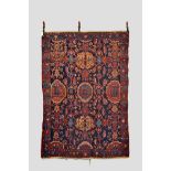Hamadan rug, north west Persia, about 1950s, 6ft. 10in. x 4ft. 9in. 2.08m. x 1.45m. Linen binding to