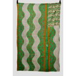 Decorative and reversible Kantha quilt, west Bengal, India, 20th century 85in. x 54in. 216cm. x
