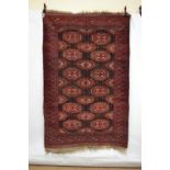 Saryk Turkmen part silk rug, Turkmenistan, early 20th century, 7ft. 6in. x 4ft. 9in. 2.29m. x 1.45m.