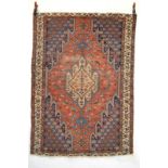 Mazlaghan rug, north west Persia, circa 1920-30s, 6ft. 1in. x 4ft. 5in. 1.86m. x 1.35m. Overall