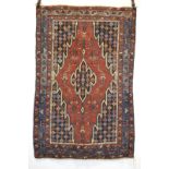 Mazlaghan rug, north west Persia, about 1920s-30s, 6ft. 2in. x 4ft. 1.88m. x 1.22m. Slight wear in