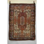 Hamadan ivory field rug, north west Persia, circa 1930s, 6ft. 7in. x 4ft. 8in. 2.01m. x 1.42m. Cloth