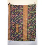 Decorative and reversible Kantha quilt, west Bengal, India, 20th century, 80in. x 62in. 203cm. x