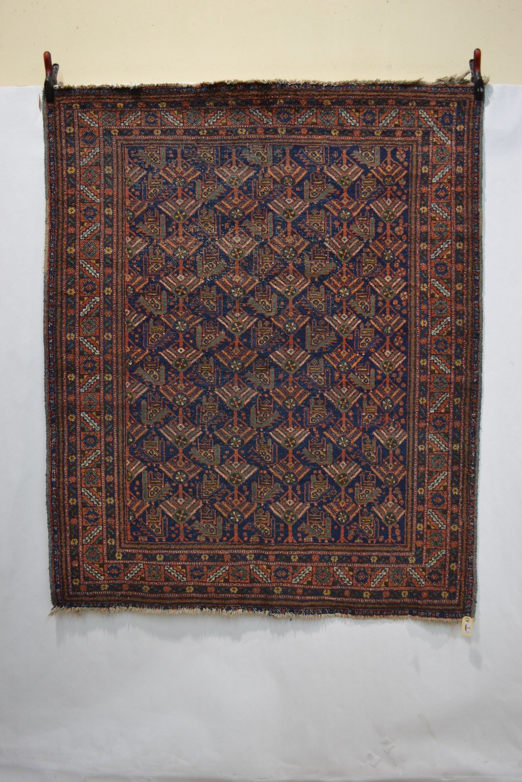 Afshar rug, Kerman area, south west Persia, about 1930s, 6ft. x 5ft. 1.83m. x 1.52m. Overall wear.