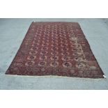 Tekke Turkmen 5 x 12 gul main carpet, Turkmenistan, late 19th/early 20th century, 9ft. 5in. x 6ft.