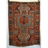 Sewan Kazak rug, south west Caucasus, second half 19th century, 7ft. 8in. x 5ft. 5in. 2.34m. x 1.