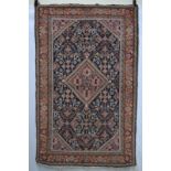 Mahal rug, north west Persia, about 1930s, 6ft. 9in. x 4ft. 4in. 2.05m. x 1.32m. Slight wear in
