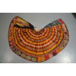Mashru 'silk' and block printed gypsy skirt, Gujarat, north west India, circa 1940s, small