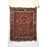 Fars rug, Shiraz region, south west Persia, about 1920s-30s, 6ft. 6in. x 5ft. 5in. 1.98m. x 1.65m.