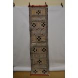 Moroccan cotton and silk flatweave runner, probably Middle Atlas, 20th century, 9ft. 4in. x 2ft.