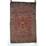 'American' Saruk rug, Hamadan area, north west Persia, about 1930s, 5ft. x 3ft. 2in. 1.52m. x 0.97m.