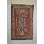 Afghan rug of Caucasian design, late 20th century, north Afghanistan, 6ft. 10in. x 4ft. 6in. 2.