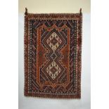 Afshar rug, Kerman area, south west Persia, mid-20th century, 6ft. 9in. x 4ft. 8in. 2.05m. x 1.