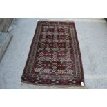 Yomut Turkmen banded rug, Turkmenistan, early 20th century, 6ft. 6in. x 3ft. 8in. 1.98m. x 1.12m.