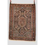 Hamadan rug, north west Persia, about 1920s-30s, 4ft. 11in. x 3ft. 7in. 1.50m. x 1.09m. Overall wear