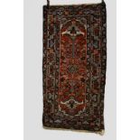 Attractive Heriz rug, north west Persia, mid-20th century, 6ft. 2in. x 3ft. 2in. 1.86m. x 0.97m.