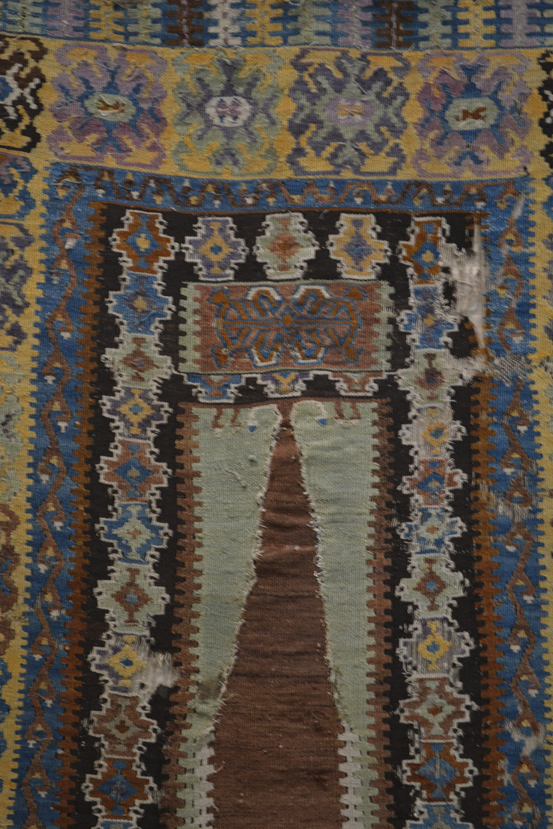 Konya prayer kelim, central Anatolia, second half 19th century, 5ft. 4in. x 3ft. 4in. 1.63m. x 1. - Image 2 of 9