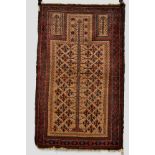 Baluchi camel field prayer rug, Khorasan, north east Persia, late 19th/early 20th century, 5ft. x