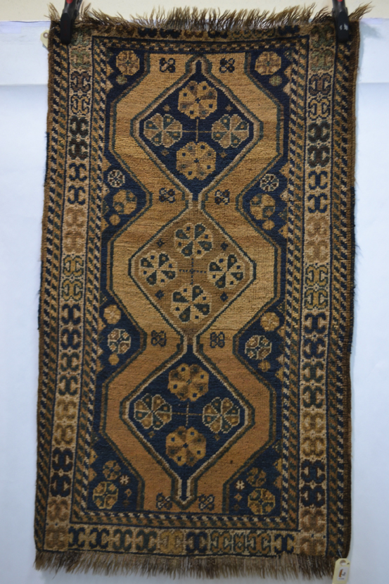 Three rugs all 1920s-30s, comprising: Fars rug, Shiraz area, south west Persia, 4ft. 3in. x 2ft. - Image 5 of 5