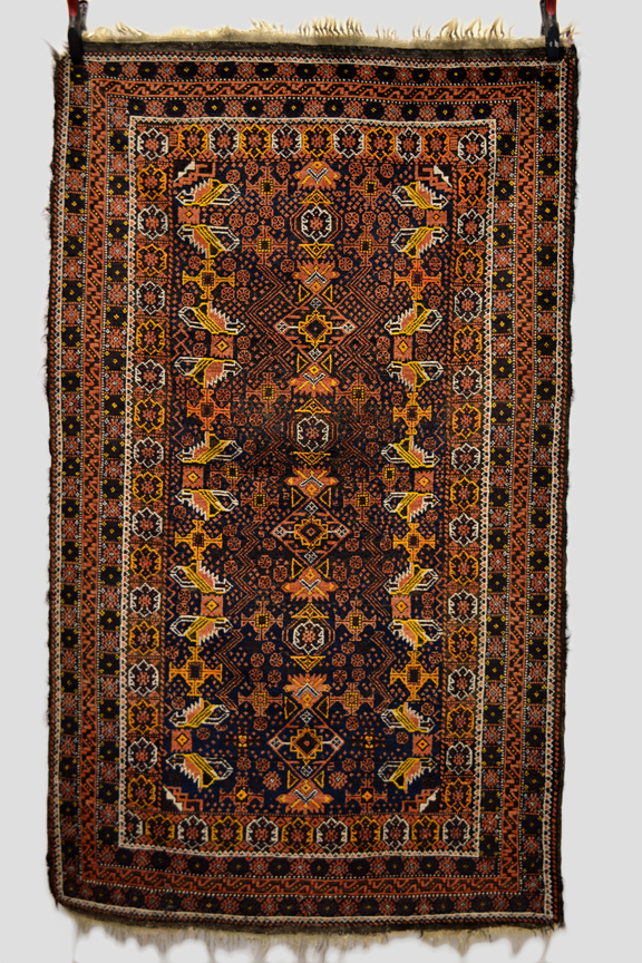 Baluchi rug with saffron yellow highlights, Khorasan, north east Persia, circa 1930s, 6ft. 4in. x
