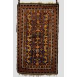 Baluchi rug with saffron yellow highlights, Khorasan, north east Persia, circa 1930s, 6ft. 4in. x