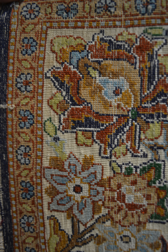 Kashmiri silk souf prayer rug, north India, second half 20th century, 5ft. x 3ft. 1in. 1.52m. x 0. - Image 6 of 6
