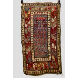 Shirvan prayer rug, south east Caucasus, circa 1930s, 5ft. 7in. x 3ft. 1in. 1.70m. x 0.94m. Some