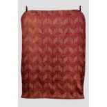 Attractive Art Deco design quilt, English, circa 1920s, 106in. x 76in. 269cm. x 193cm. With shaped