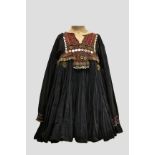 Black cotton Jumlo (dress) of the Shin people of Kohistan, North West Frontier Province (now