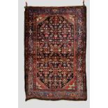 Hamadan rug, north west Persia, mid-20th century, 6ft. 11in. x 4ft. 6in. 2.11m. x 1.37m. Crease mark