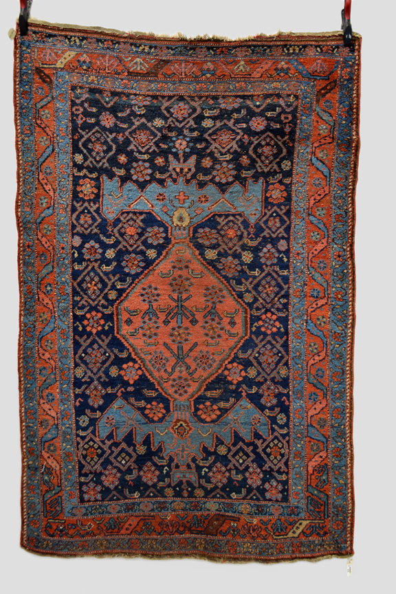 Bijar rug, north west Persia, circa 1930s, 6ft. 4in. x 4ft. 1in. 1.93m. x 1.25m. Overall wear.