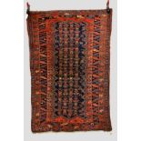 Bijar rug with central indigo panel with indented sides, north west Persia, circa 1930s, 5ft. 8in. x